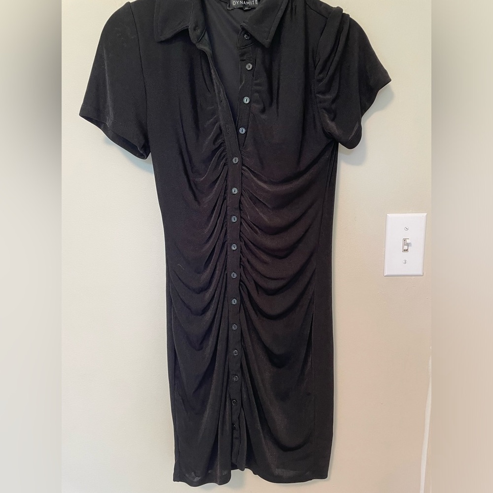 DYNAMITE BLACK POLO DRESS SIZE SMALL